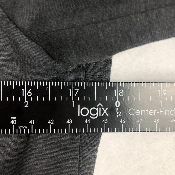 Tahari ASL Women's Size 6 Petite Grey Full Zip Long Sleeve Collarless Jacket - Picture 4 of 8